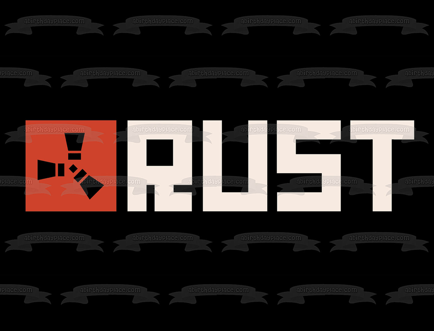 Imagen comestible para decoración de tarta con el logotipo del videojuego Rust ABPID55282 