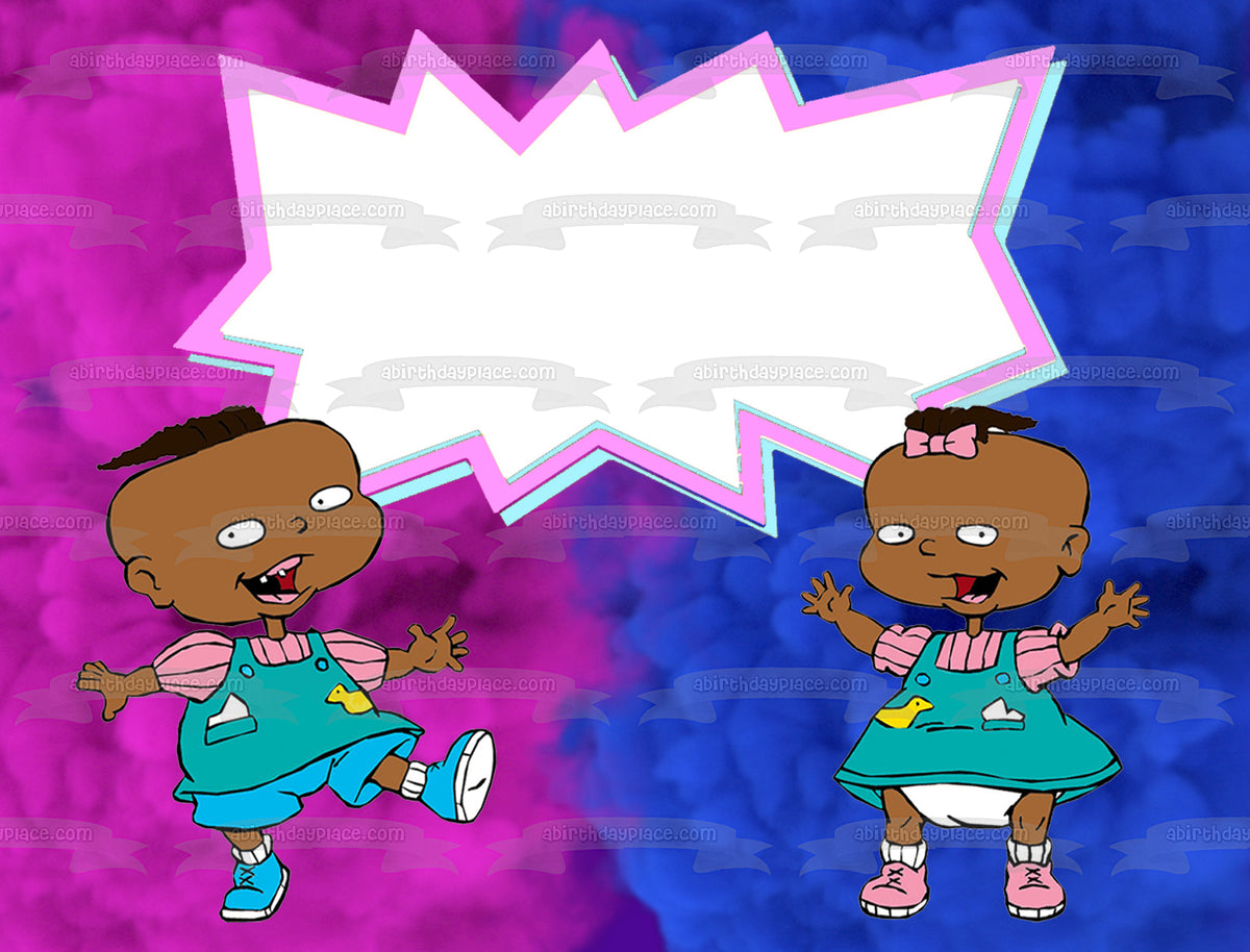 Phil Or Lil African American Rugrats Gender Reveal Edible Cake Topper A Birthday Place 8252