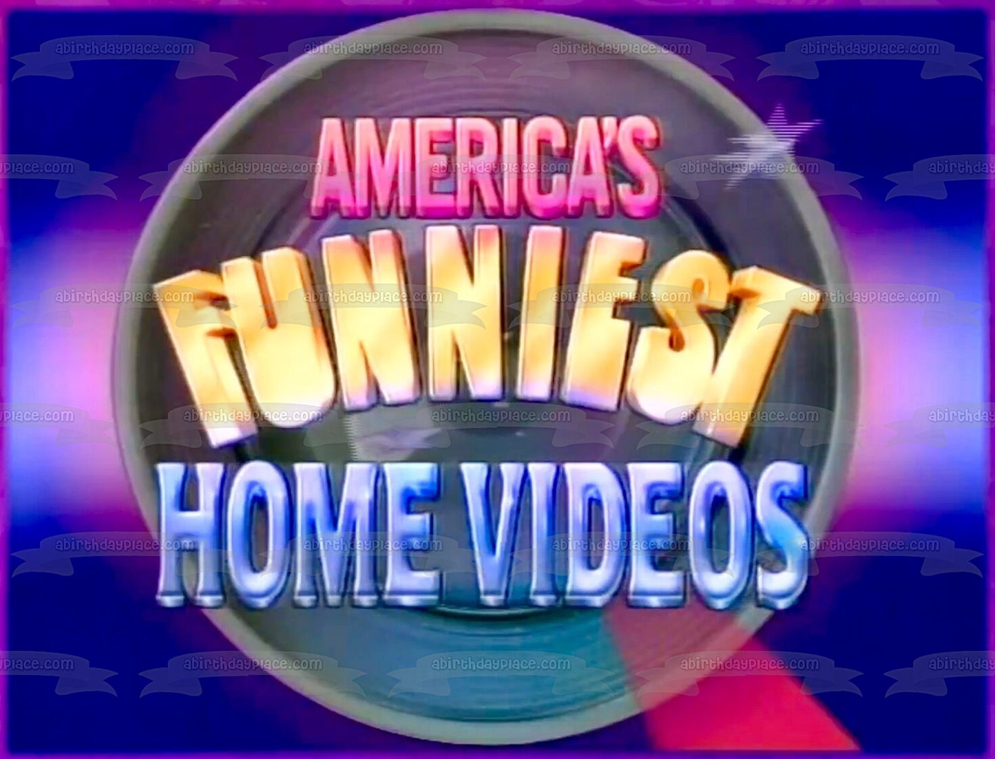 America's Funniest Home Videos Logo Edible Cake Topper Image ABPID55339