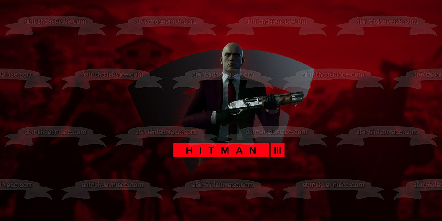 Imagen comestible para decoración de tarta del Agente 47 de Hitman III ABPID55413 