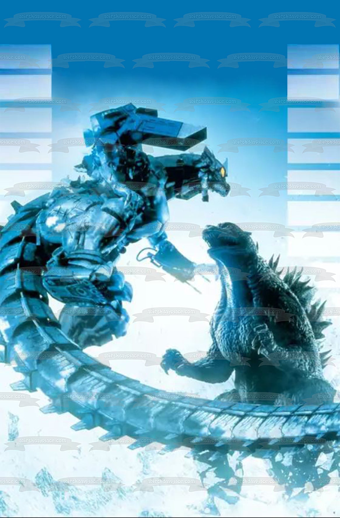 Godzilla Vs. Mechagodzilla Edible Cake Topper Image ABPID55523