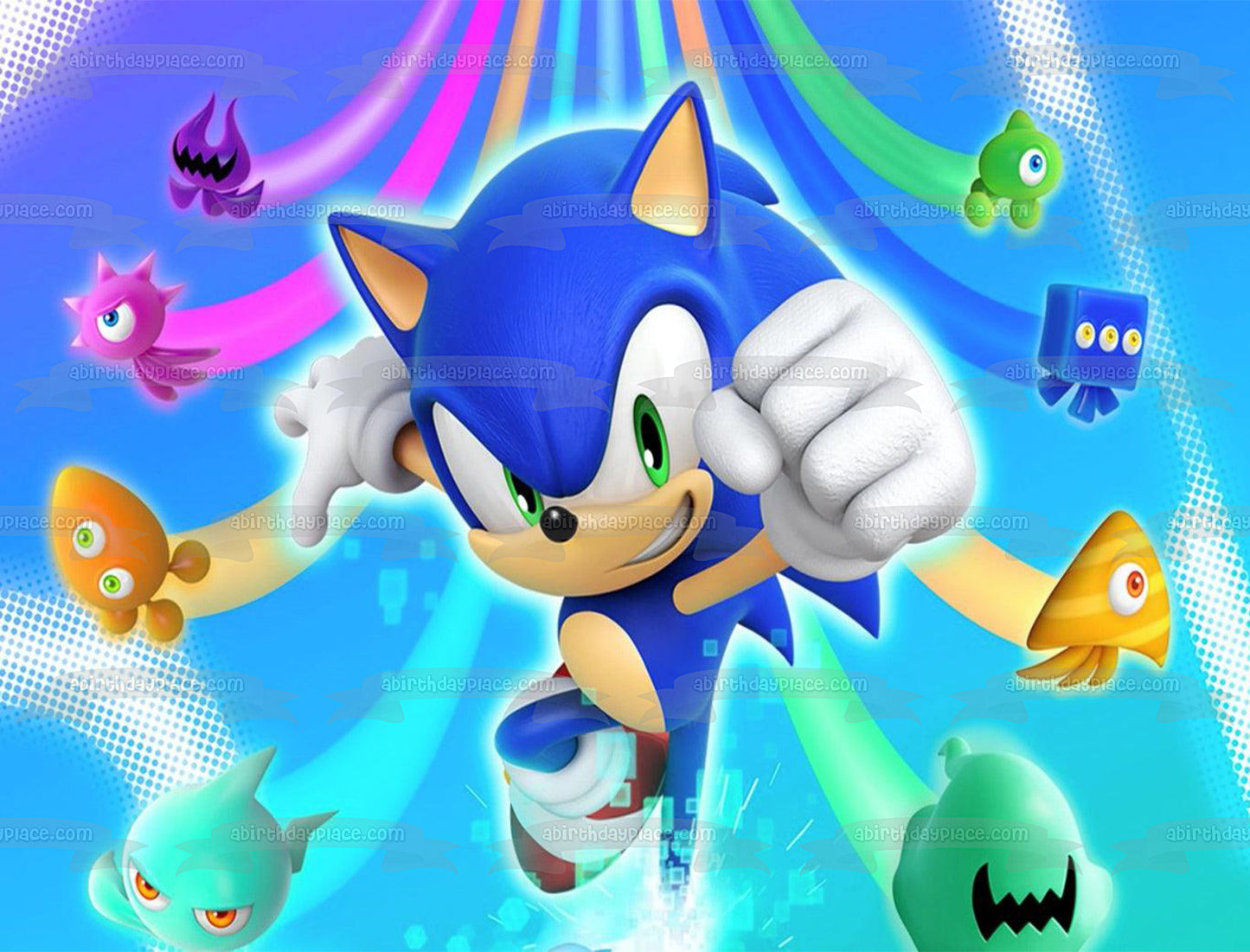 Sonic Colors Wisps Edible Cake Topper Image ABPID55536