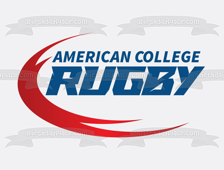 American College Rugby Logo Edible Cake Topper Image ABPID55597