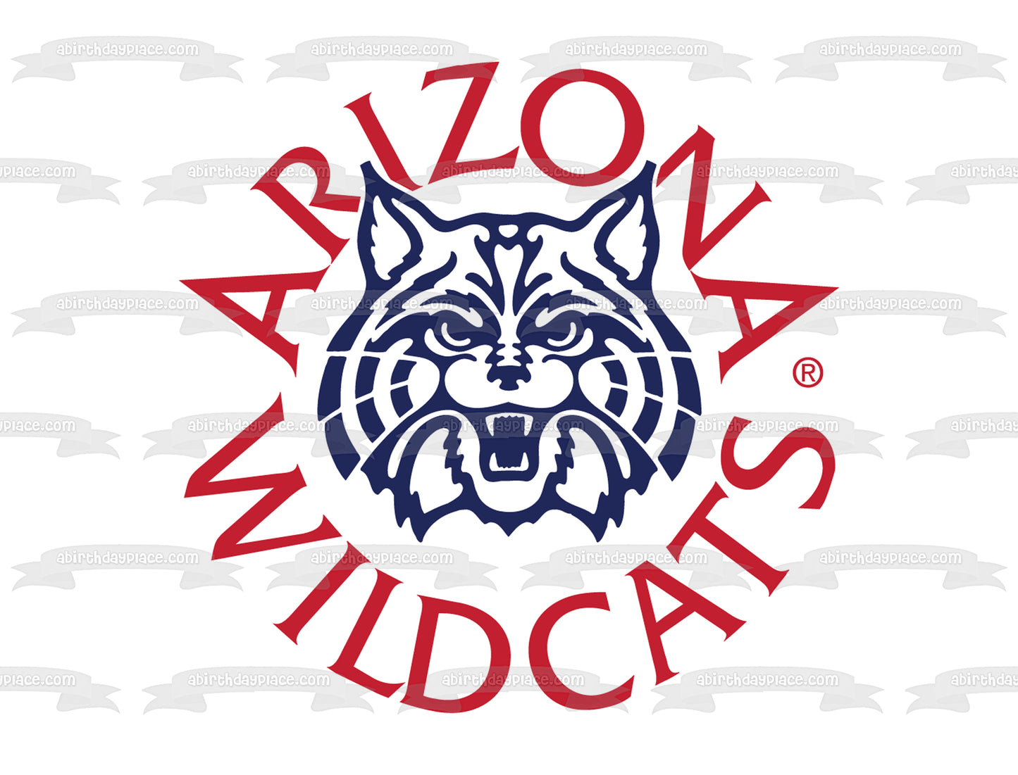 Arizona Wildcats Team Logo Edible Cake Topper Image ABPID55603