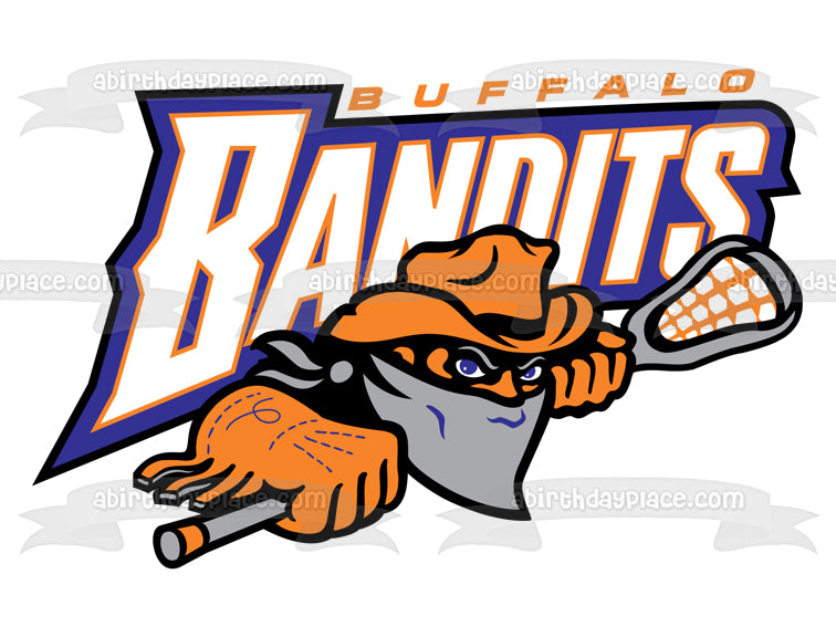 Imagen comestible para decoración de tarta con el logotipo del equipo de Lacrosse de Buffalo Bandits ABPID55622 