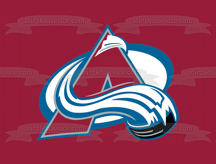 Imagen comestible para decoración de tarta con el logotipo del equipo Colorado Avalanche ABPID55630 