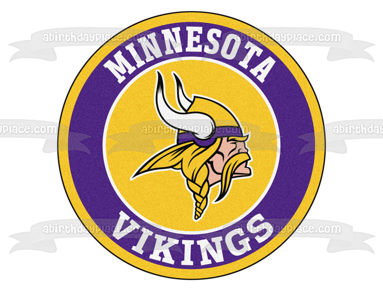 Imagen comestible para tarta con logotipo del equipo de los Minnesota Vikings ABPID55657 