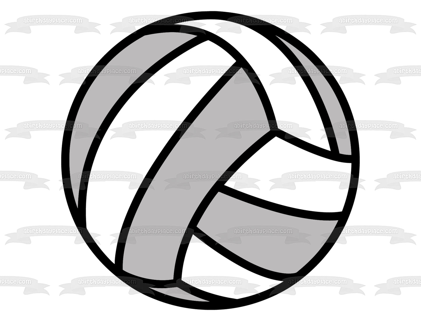 Volleyball Cartoon Illustration Edible Cake Topper Image ABPID55712