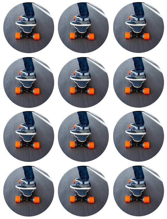 Skateboarding Skateboard Edible Cupcake Topper Images ABPID55743