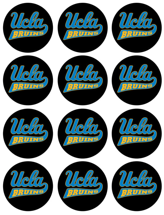 Ucla Bruins Logo Men's Basketball Edible Cupcake Topper Images ABPID55753