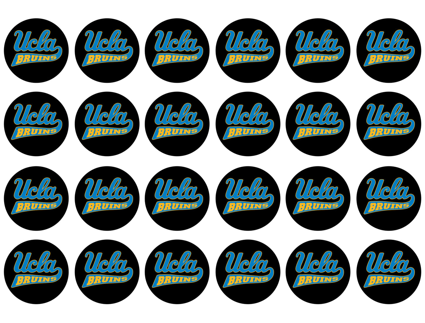 Ucla Bruins Logo Men's Basketball Edible Cupcake Topper Images ABPID55754