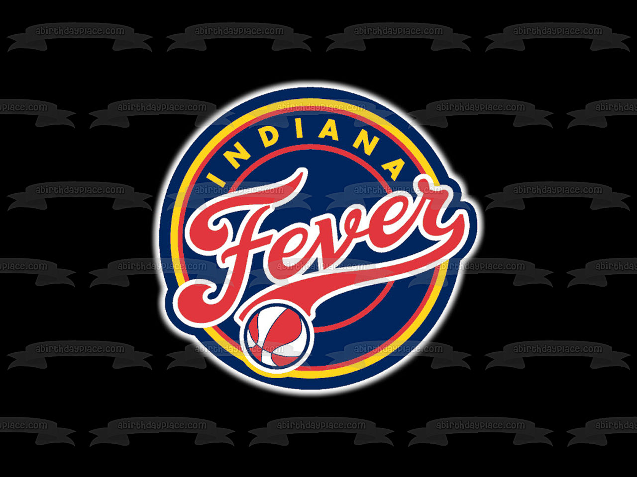 Imagen comestible para decoración de tarta con el logotipo del equipo NBA Indiana Fever ABPID55866 