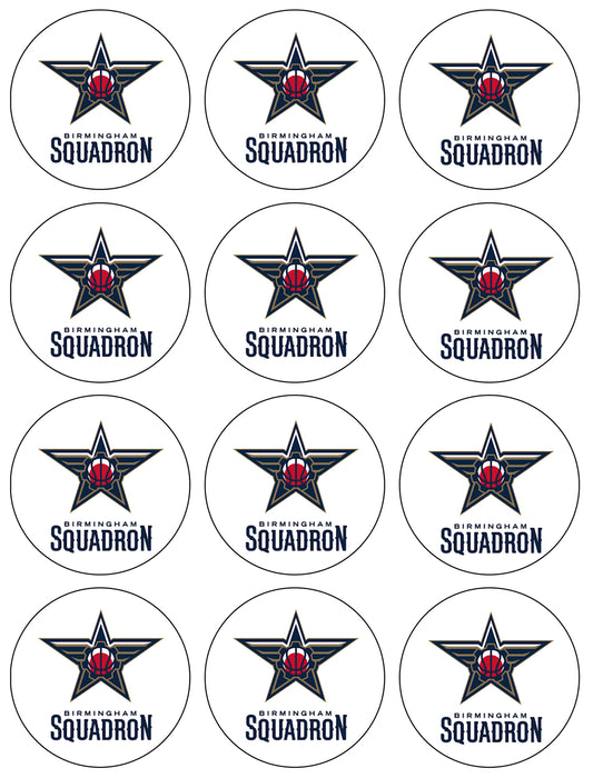 NBA Birmingham Squadron Logo Edible Cupcake Topper Images ABPID55931