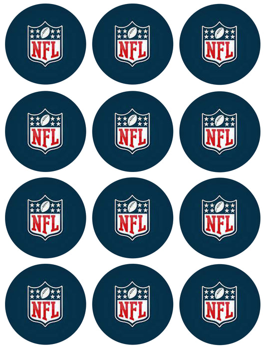 NFL National Football League Logo Edible Cupcake Topper Images ABPID55947