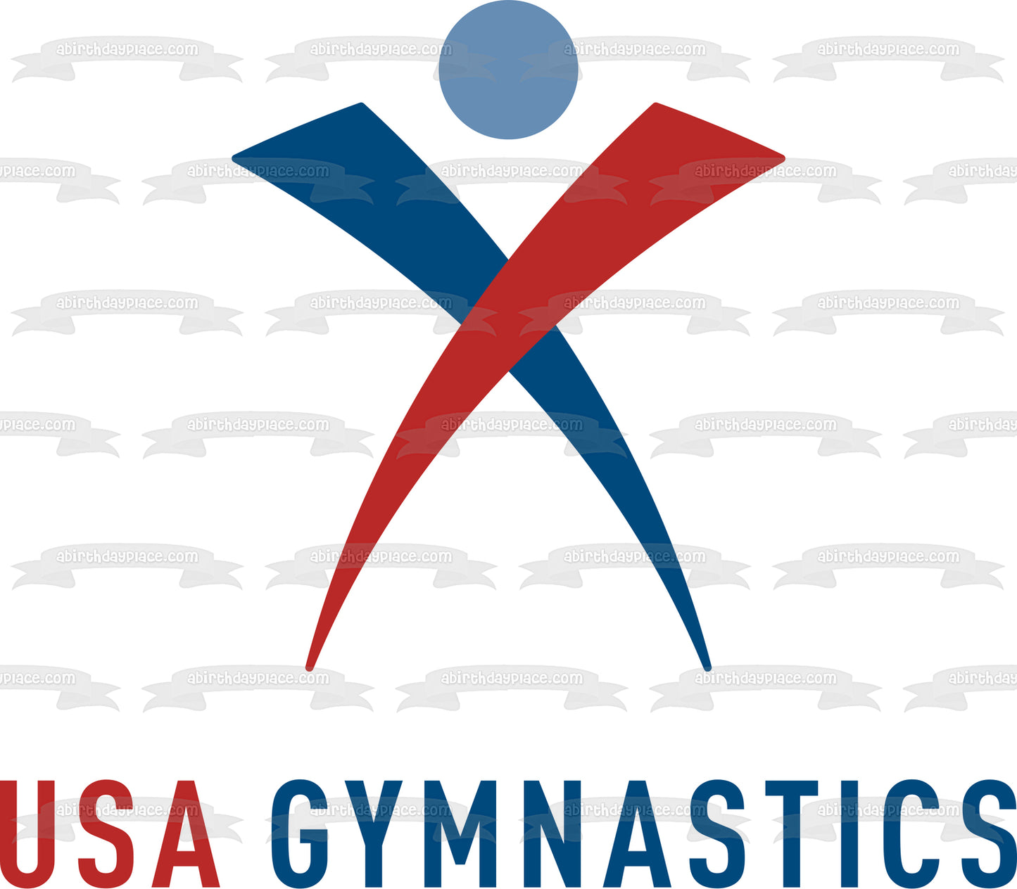 USA Gymnastics Logo Edible Cake Topper Image ABPID55948