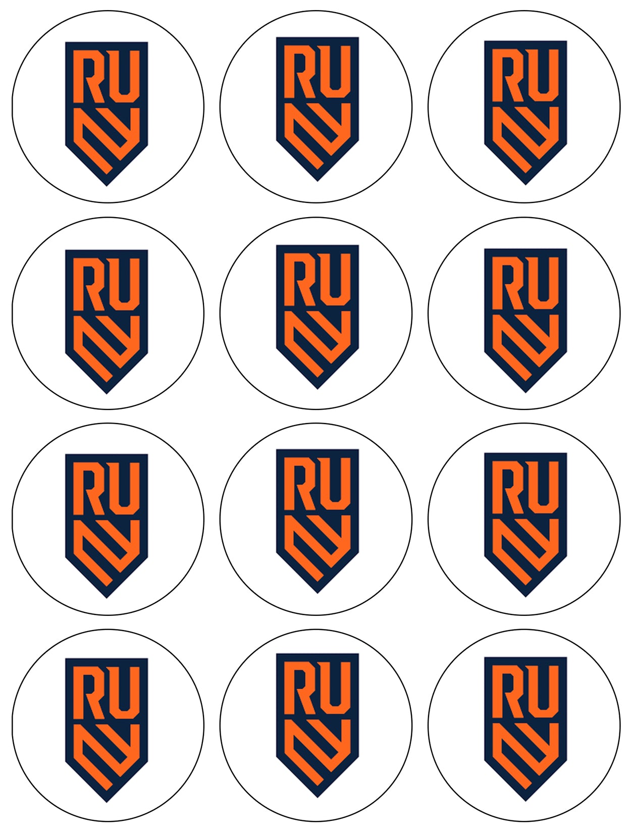 Ru Logo Edible Cupcake Topper Images ABPID55962