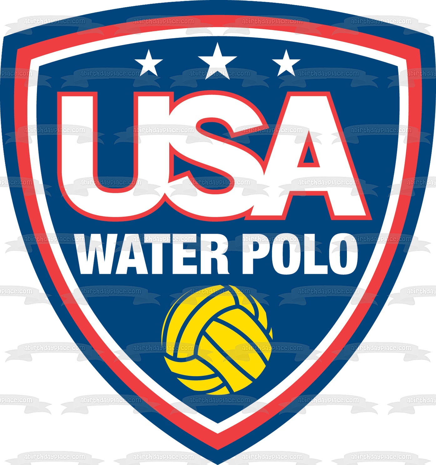 USA Water Polo Competition Logo Edible Cake Topper Image ABPID55981