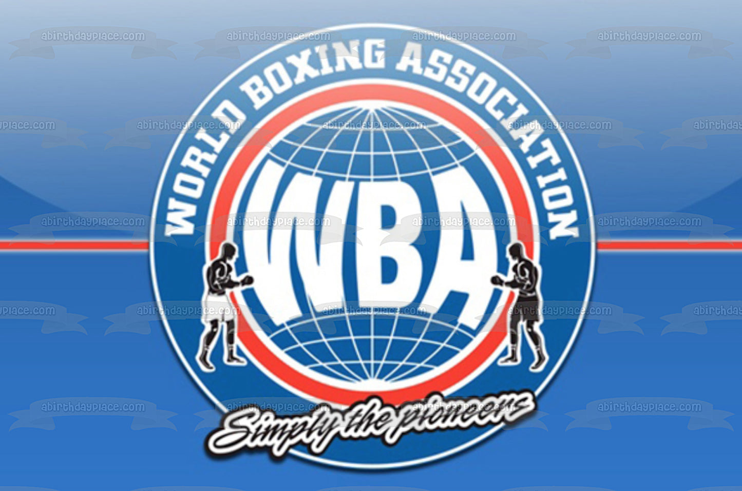 Imagen comestible para tarta con el logotipo de la Asociación Mundial de Boxeo de la WBA ABPID55984 