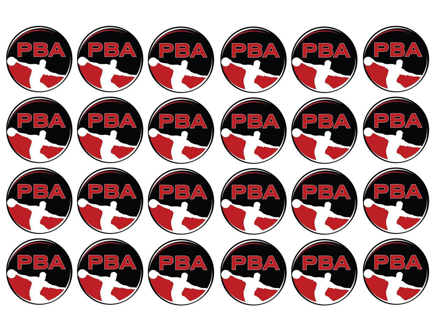 Pba Professional Bowling Association Logo Edible Cupcake Topper Images ABPID56027