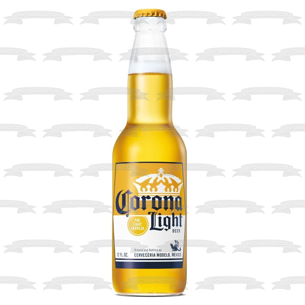 Corona Light Beer Bottle Edible Cake Topper Image ABPID56070