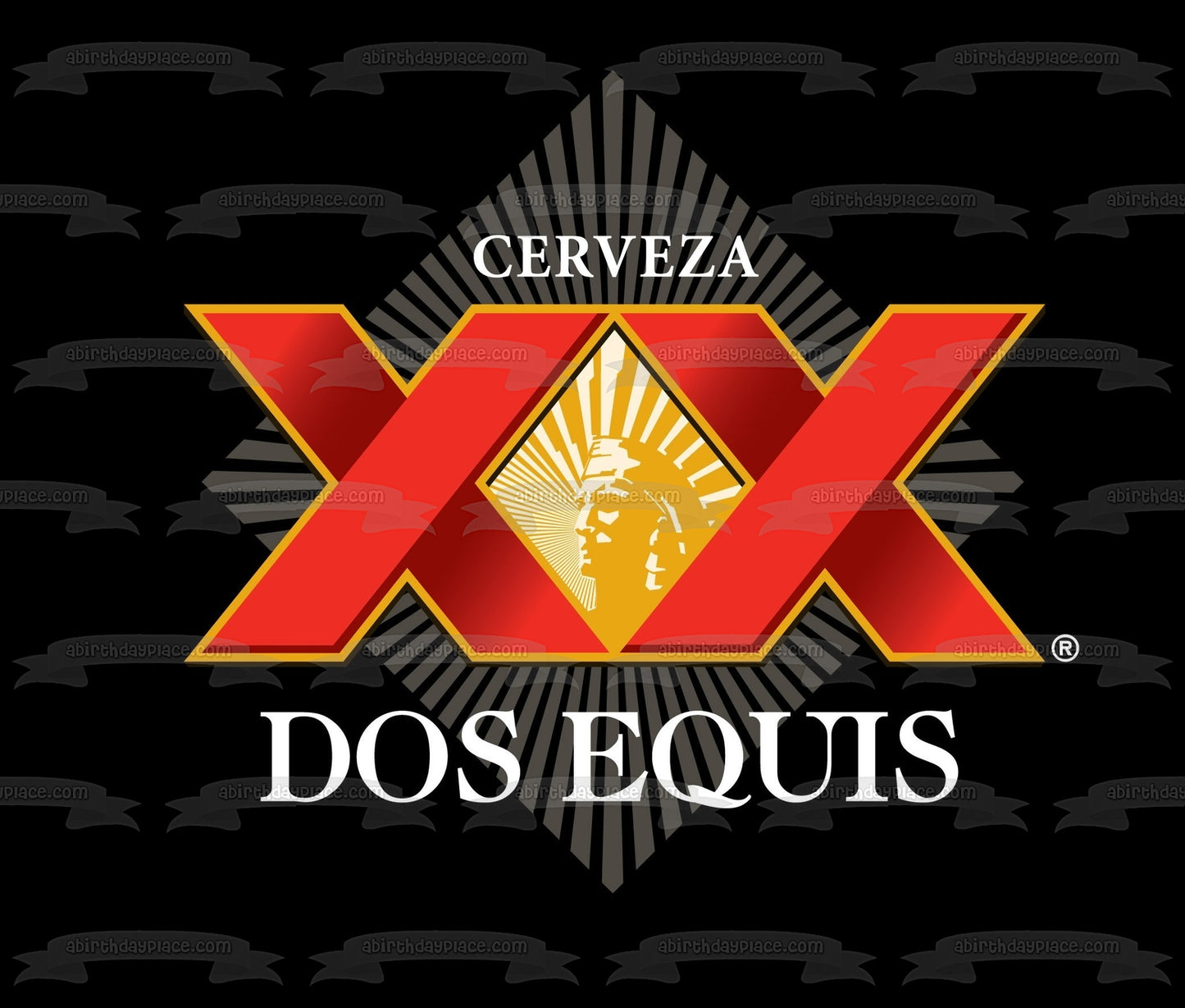 Cerveza Dos Equis Beer Logo Edible Cake Topper Image ABPID56112