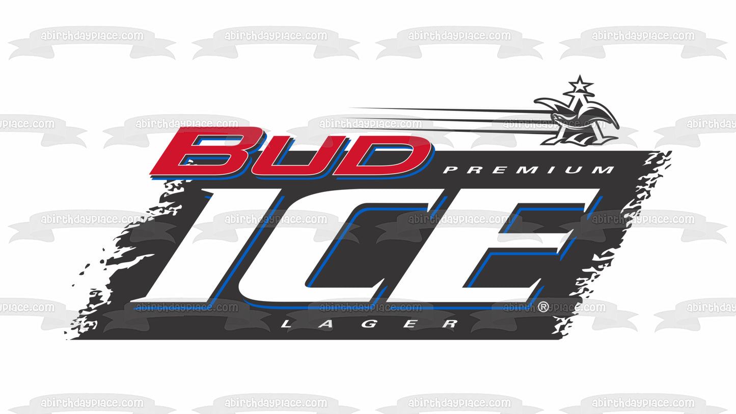 Bud Ice Premium Lager Logo Edible Cake Topper Image ABPID56116