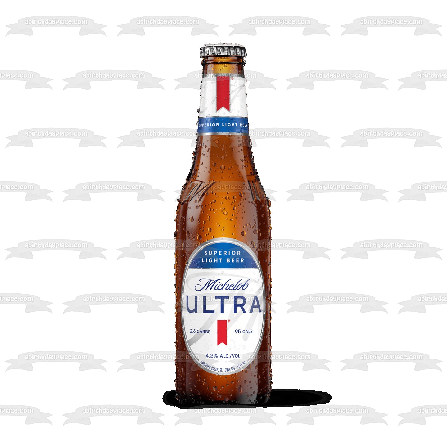 Michelob Ultra Beer Bottle Edible Cake Topper Image ABPID56143