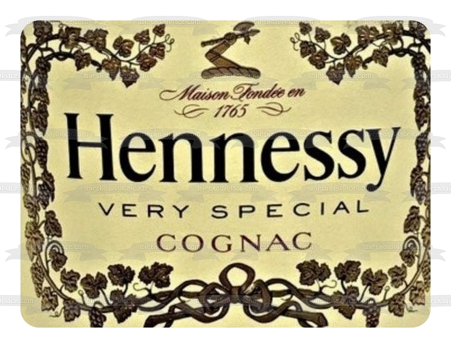 Hennessy Label - Adorno comestible para tarta de coñac muy especial, imagen ABPID56145 