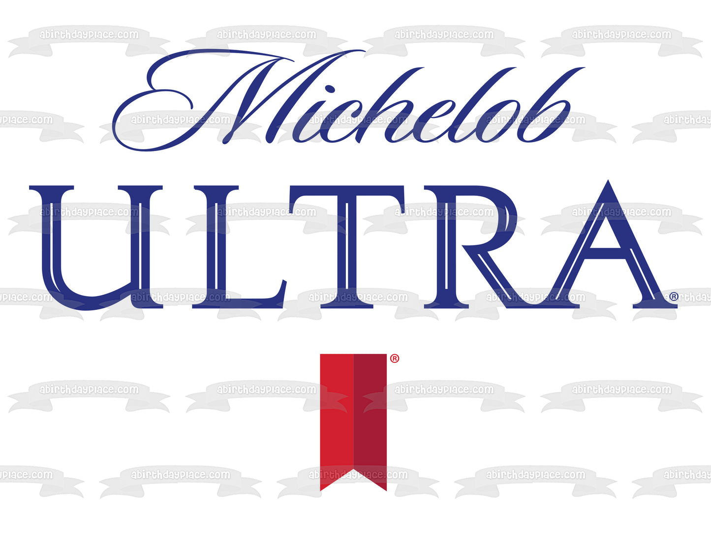 Imagen comestible para decoración de tarta con el logotipo de Michelob Ultra Beer ABPID56180 