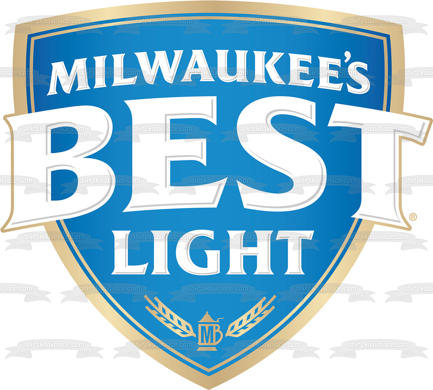 Milwaukee's Best Light Beer Label Edible Cake Topper Image ABPID56186