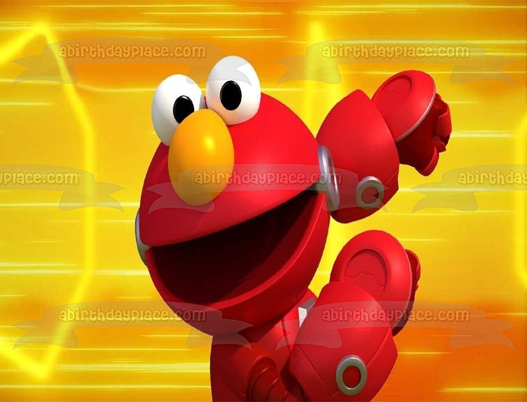 Sesame Street Mecha Builders Elmo Edible Cake Topper Image ABPID56297