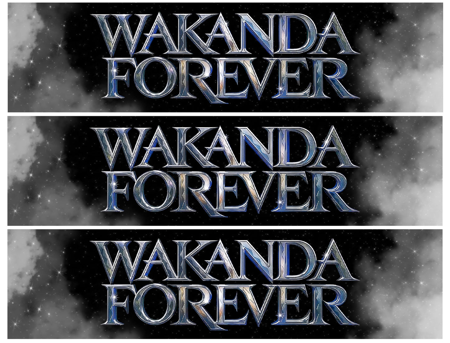 Black Panther 2 Wakanda Forever Tiras de imágenes comestibles para decoración de tartas ABPID56568