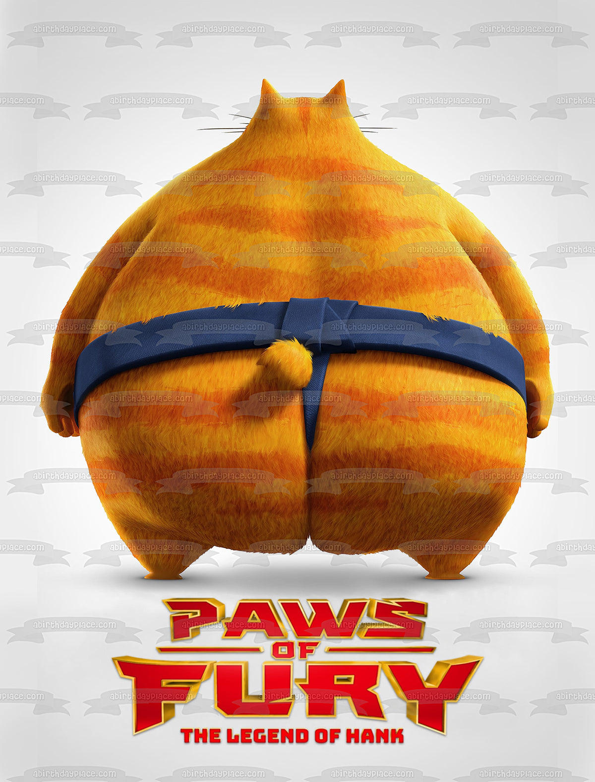 Paws of Fury: The Legend of Hank Sumo Backview Edible Cake Topper Image ABPID56613