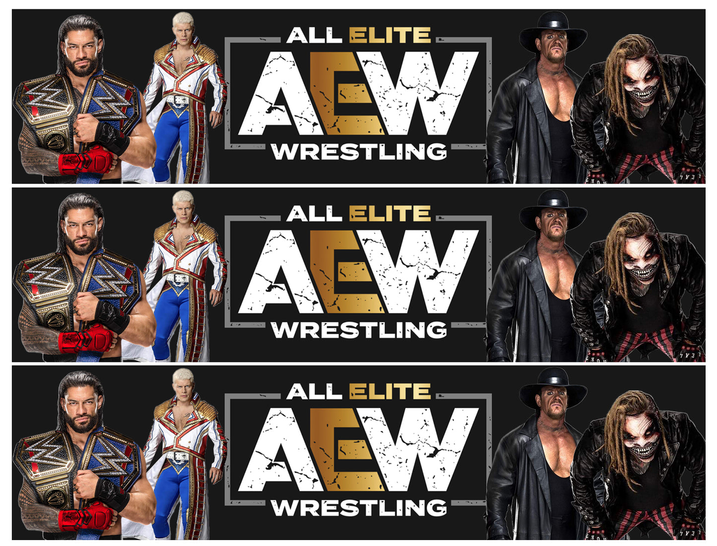 All Elite Aew Wrestling Edible Cake Topper Image Strips ABPID56729