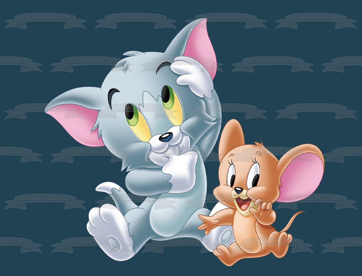 Baby Tom and Jerry Hanna and Barbera Cartoon Warner Bros Edible Cake Topper Image ABPID56842