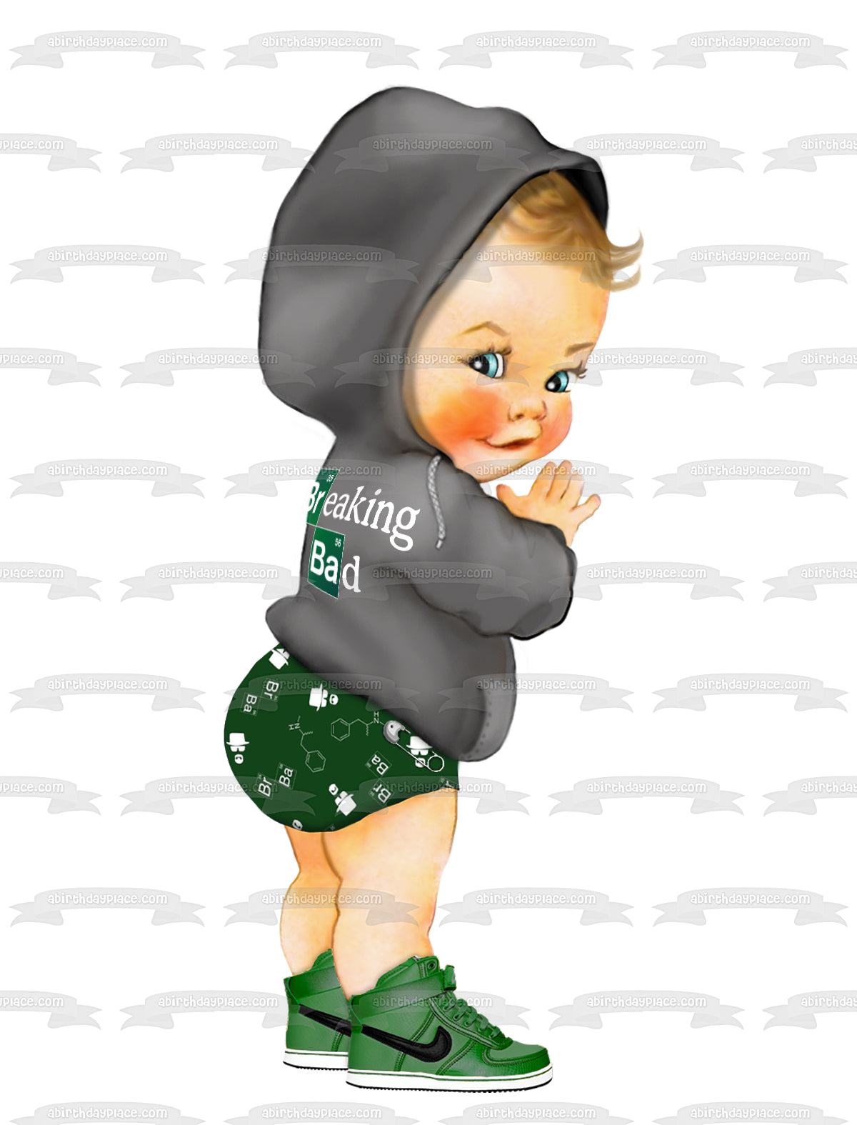 Breaking Bad Baby Boy Edible Cake Topper Image ABPID56843