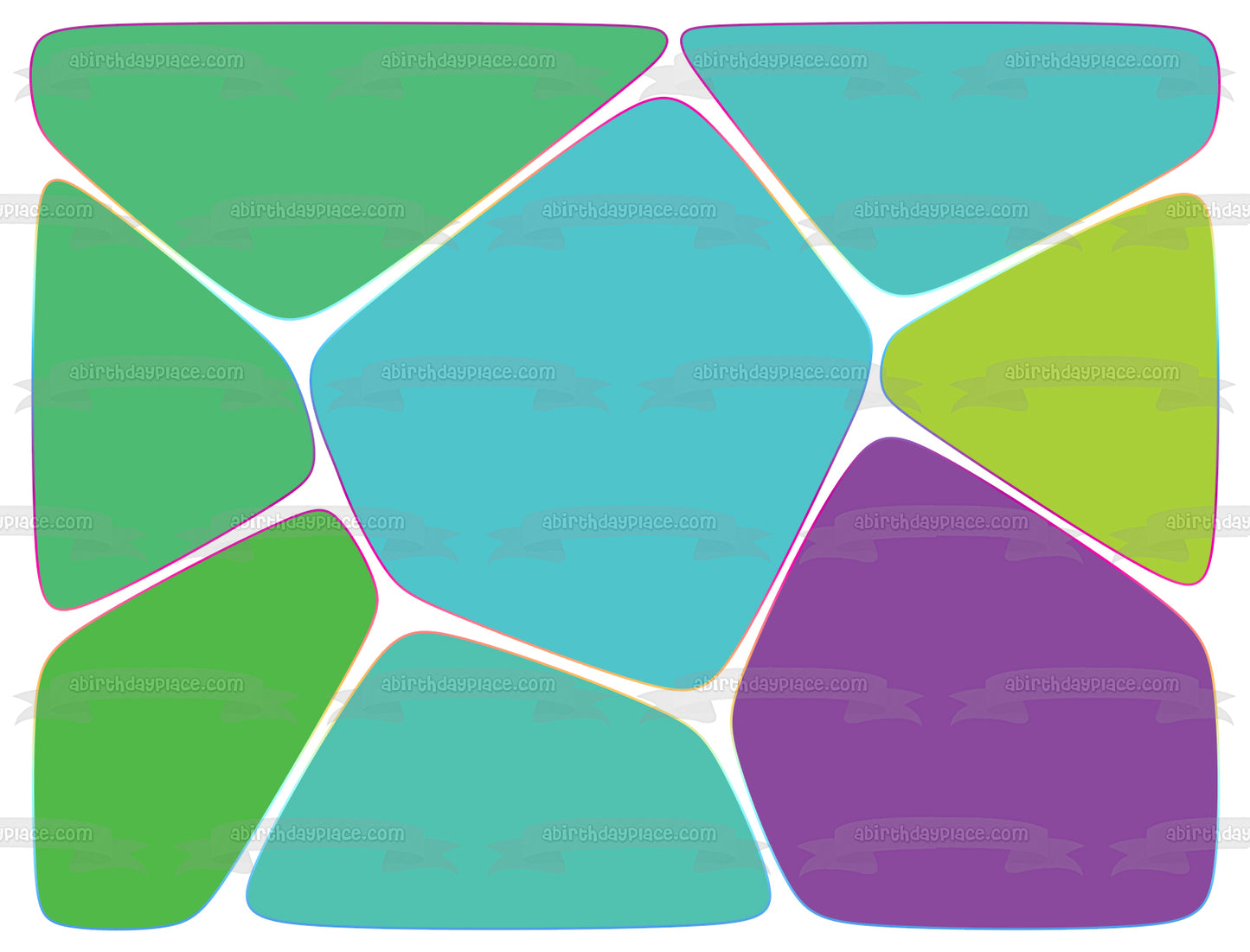 Diagrama de Voronoi, marco de fotos, profesor de matemáticas, tecnología, patrones de naturaleza, decoración comestible para tarta, imagen ABPID56867 