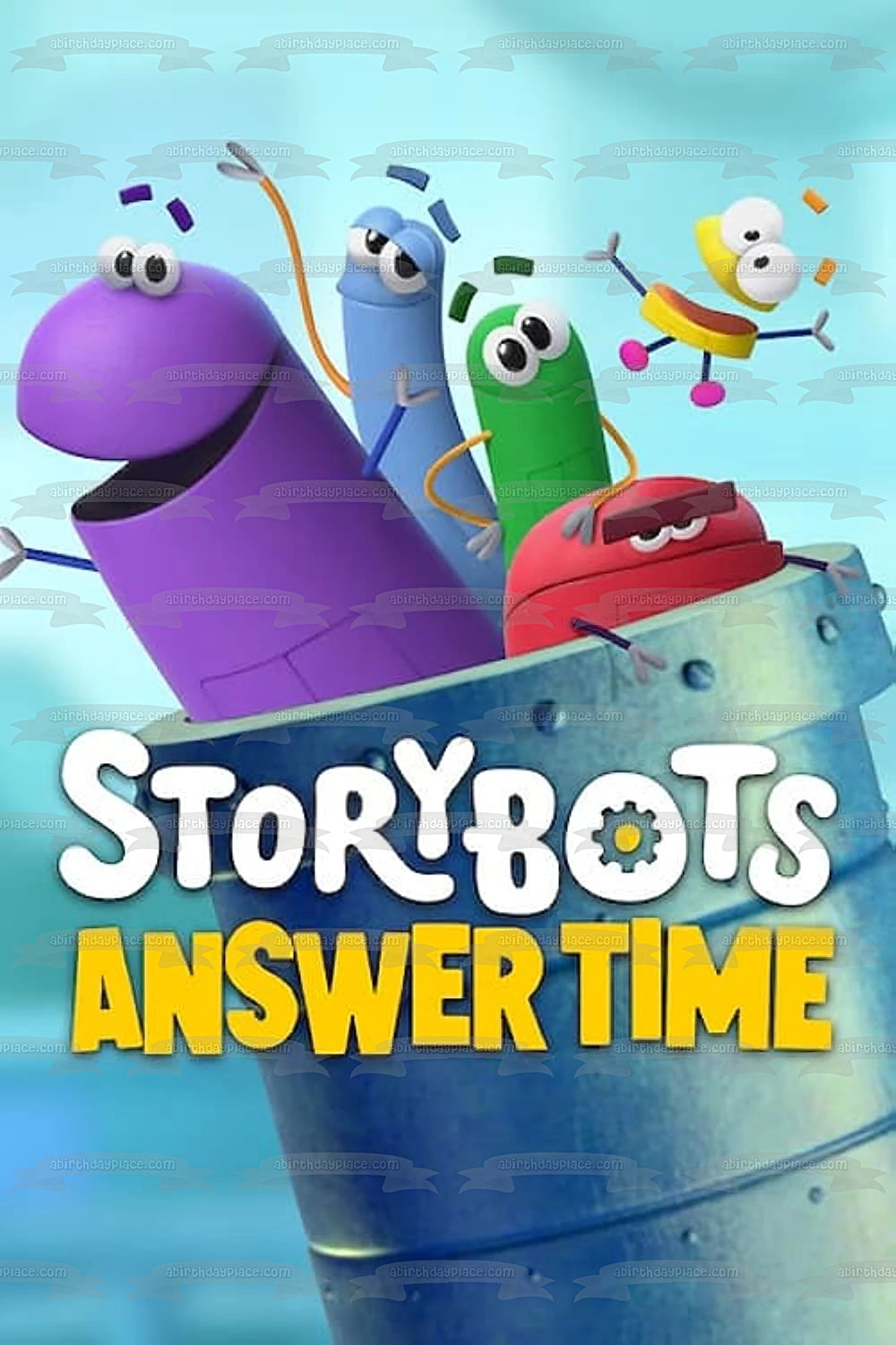 Storybots Answer Time Beep Bang Bing Boop and Bo Edible Cake Topper Image ABPID57293