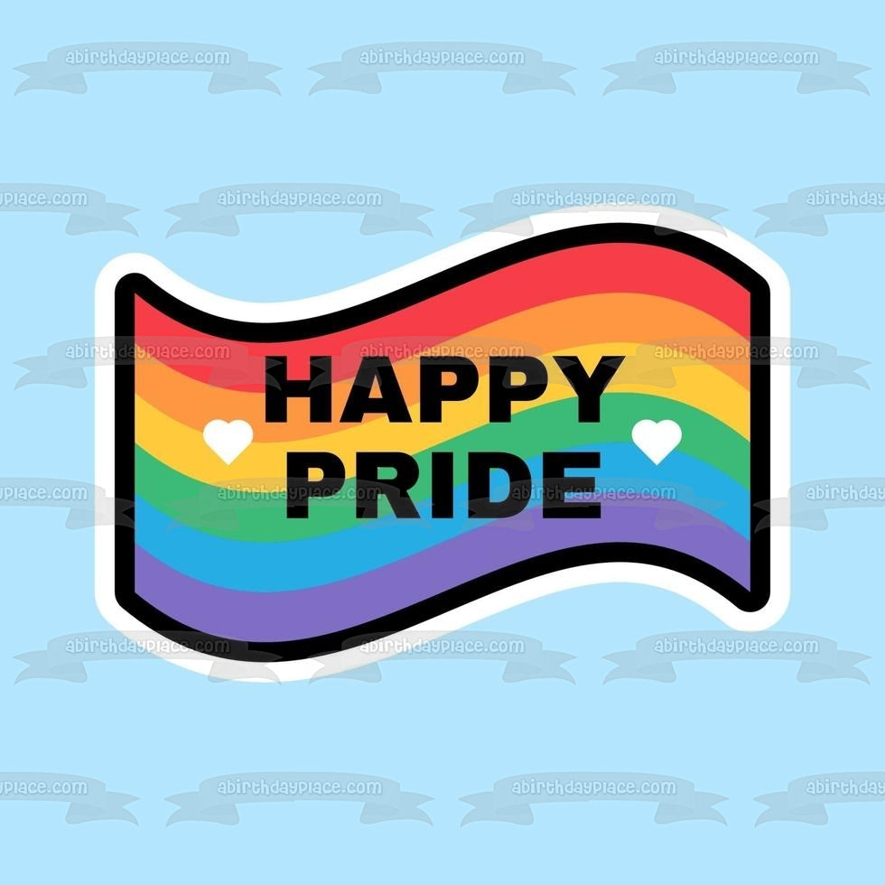 Happy Pride Month Edible Cake Topper Image ABPID57685