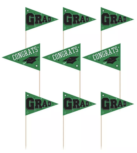 Grad Party Picks - Green, 36ct