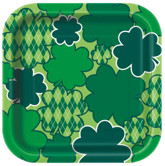 Argyle Clover Square 7" Dessert Plates, 10ct