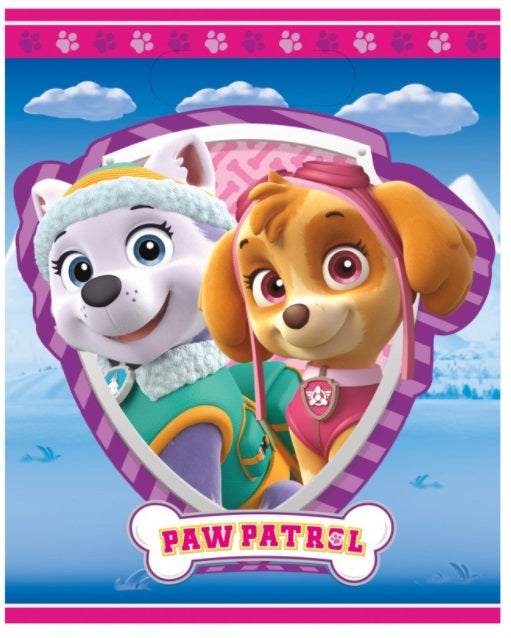 Paw Patrol Pink Loot Bags, 8ct