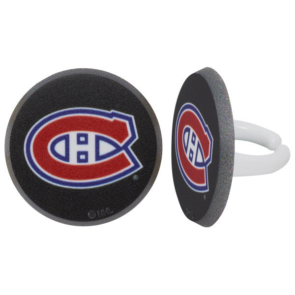 NHL® Puck Team Logo Cupcake Rings