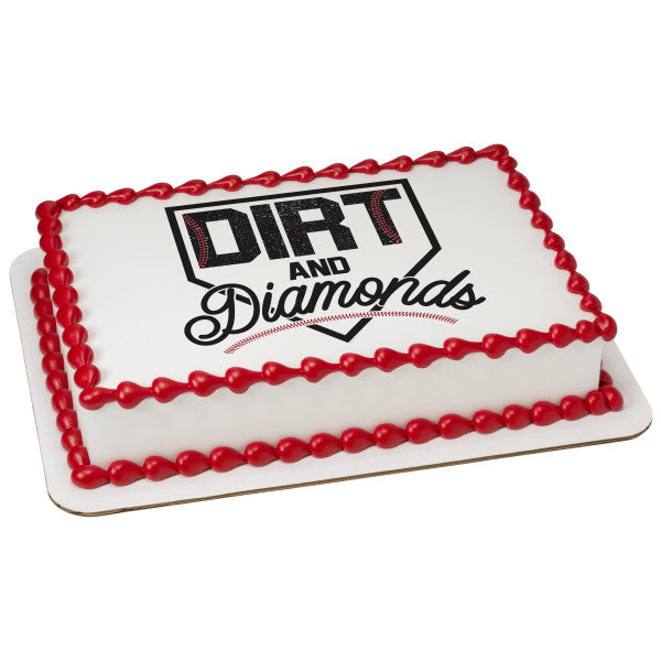 Dirt And Diamonds Edible Cake Topper Image