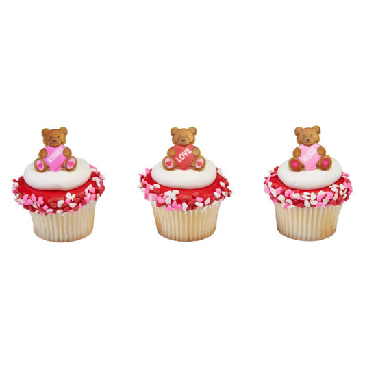 Valentine Bears Cupcake Rings