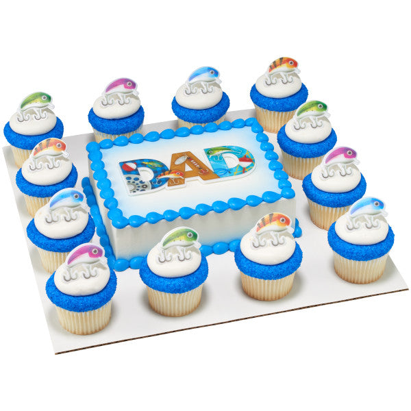 Fishing Lure Assortment Cupcake Rings