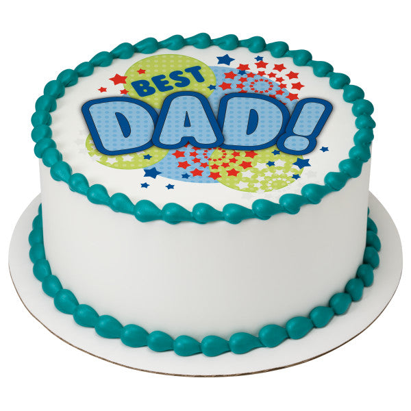 Best Dad Edible Cake Topper Image