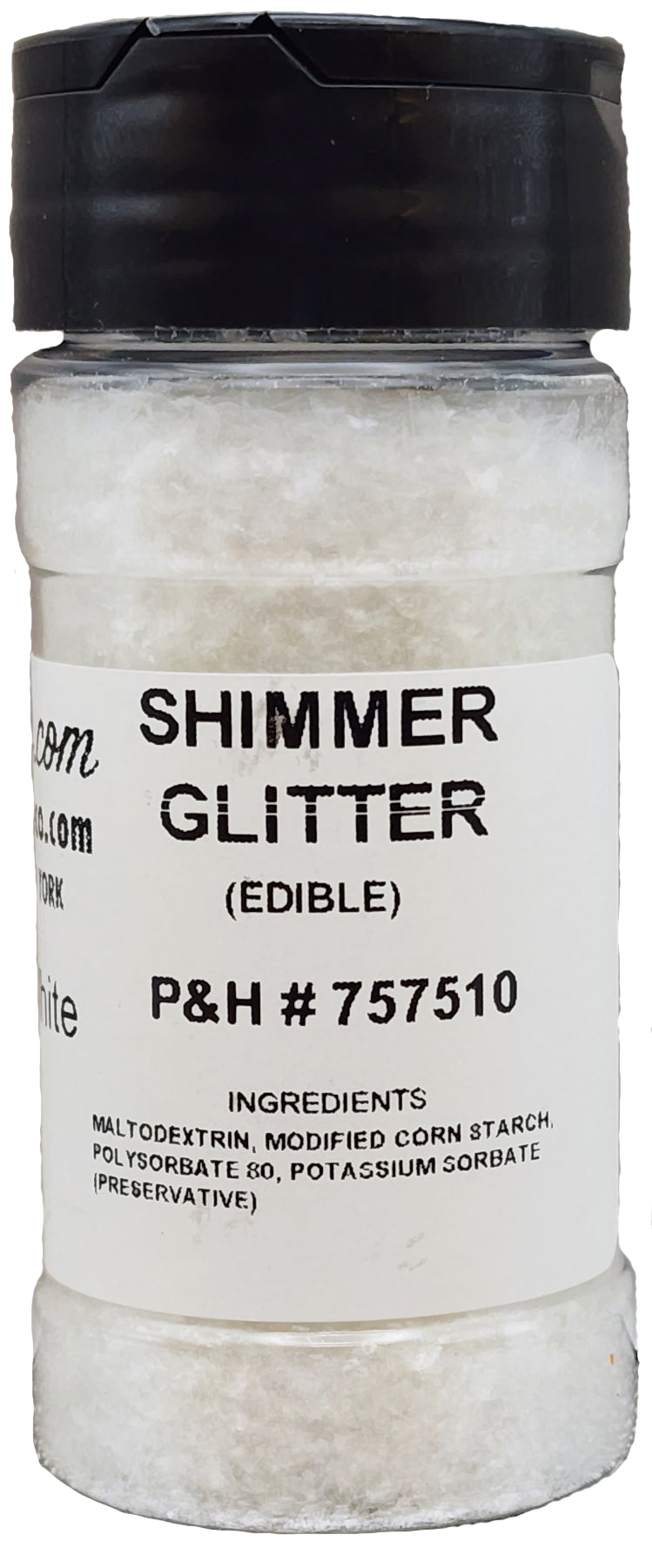 Clear White Edible Glitter