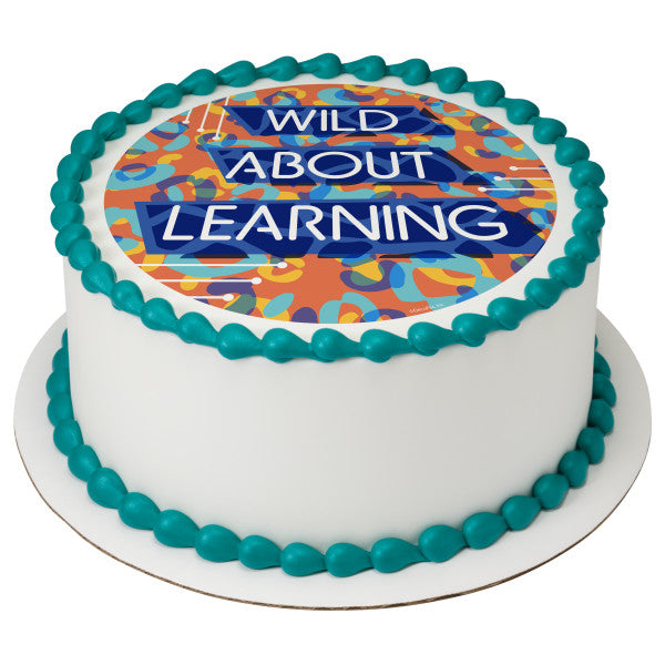 Wild About Learning Edible Cake Topper Image