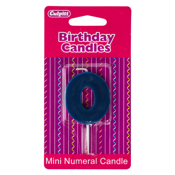 0 Mini Block Numeral Candles